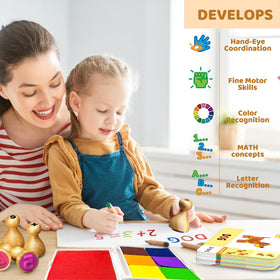 UdoUto non-toxic paint finish ensures safe stamping for young learners at home or class.