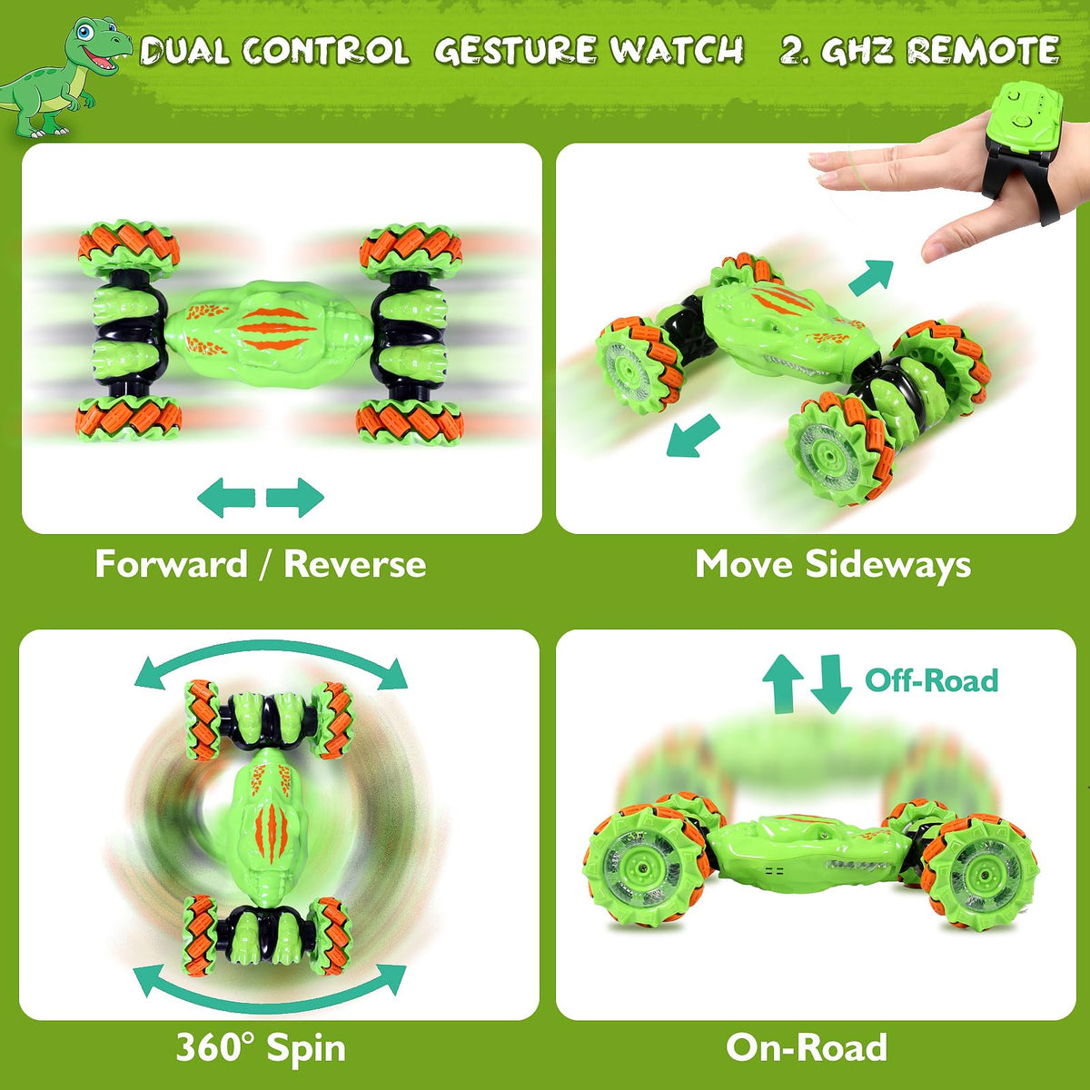 Ufilni omni drift 4WD tires delivering smooth handling for kids.