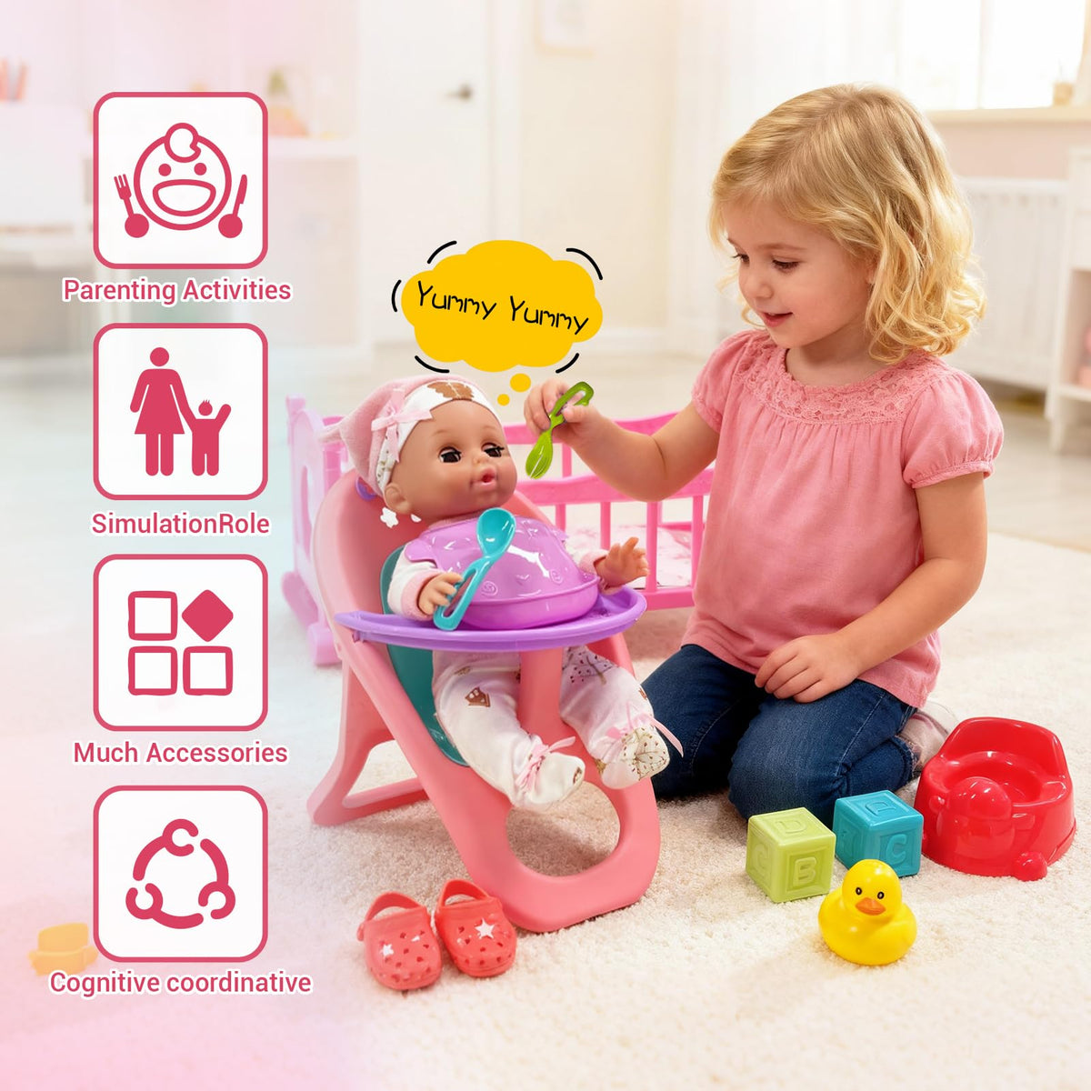 UFLJPKS baby doll potty supports potty training through play.