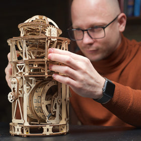 UGEARS Astronomer table clock gift-packaged appeals to collectors and thoughtful gift seekers