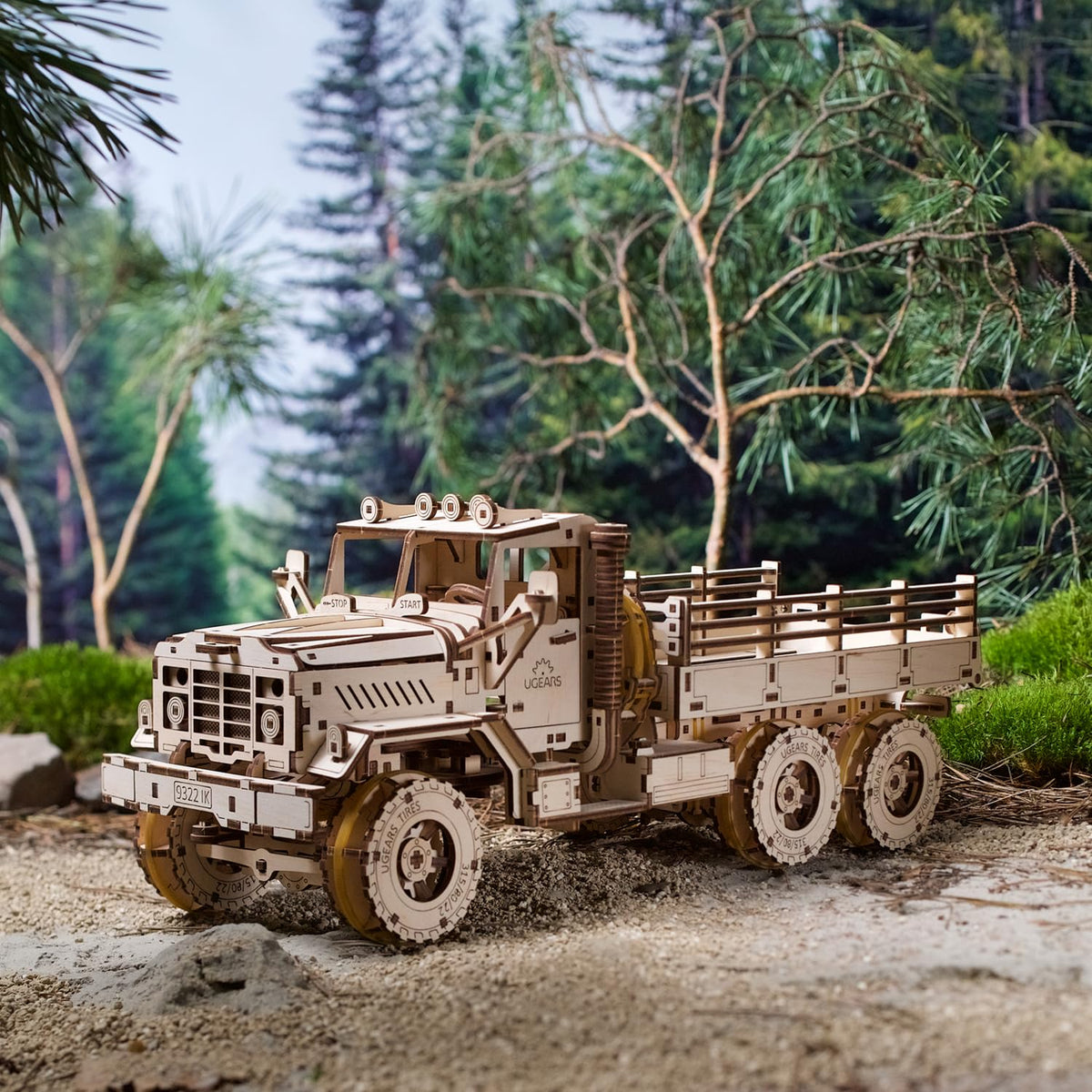 UGEARS Cargo Truck completed-model makes a striking desk display and conversation piece