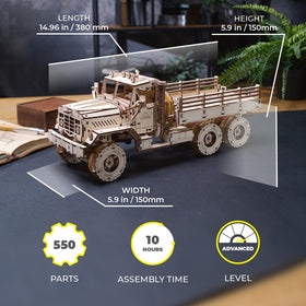 UGEARS Cargo Truck functional side doors enable interactive opening and real-world feel