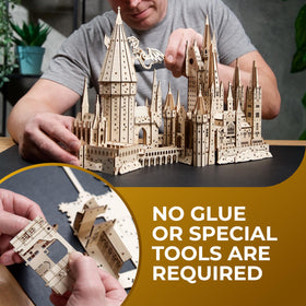 UGEARS Hogwarts Castle display-centerpiece ideal for shelf décor and conversations