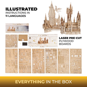 UGEARS Hogwarts Castle thin-arches handling encourages careful assembly
