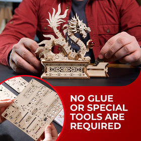 UGEARS Laser-cut wood model showcases precise engineering and smooth assembly.