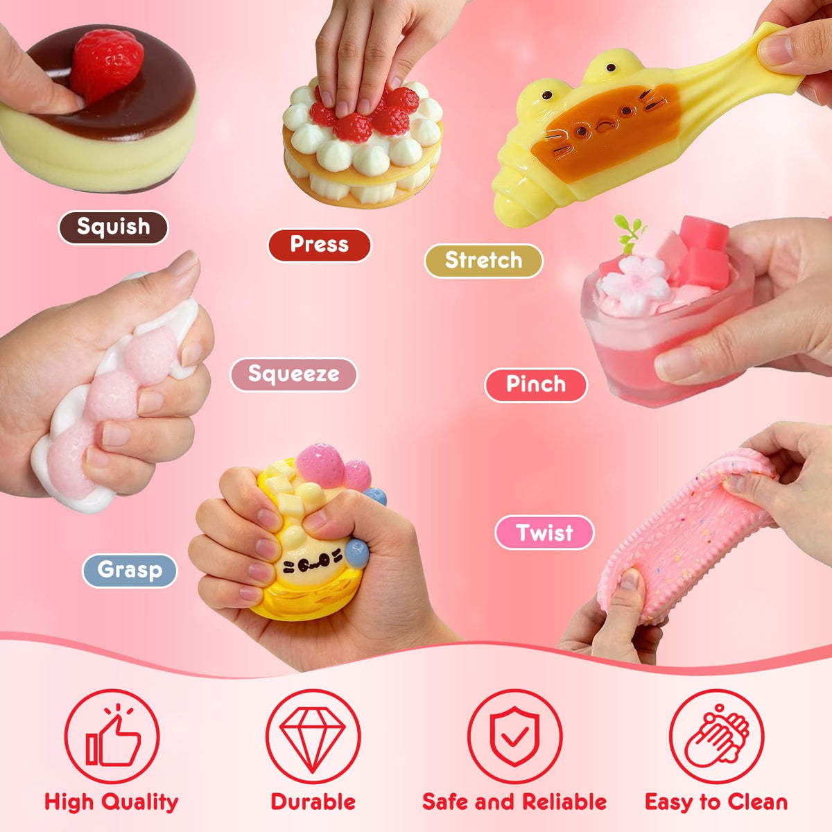 UGRASEA Taba a Squishy strawberry cream bar, soft texture for mindful moments.