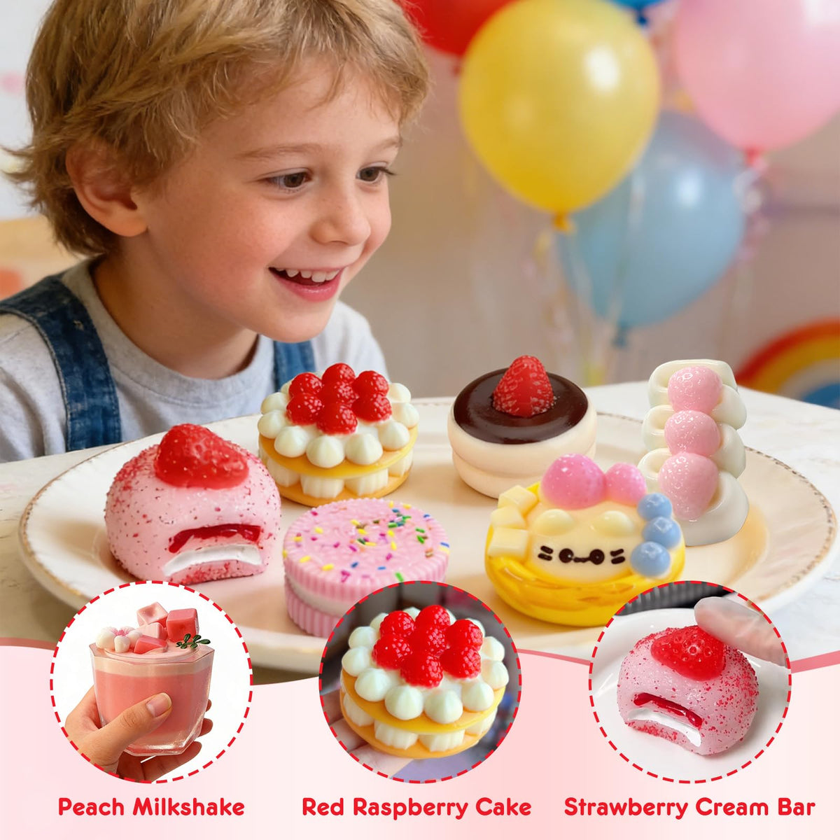 UGRASEA Taba a Squishy strawberry milk puff, gentle pressure to steady hands during breaks.