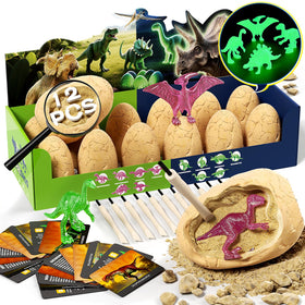 Uregoio glow dinosaur eggs kit: glowing eggs for nighttime exploration.
