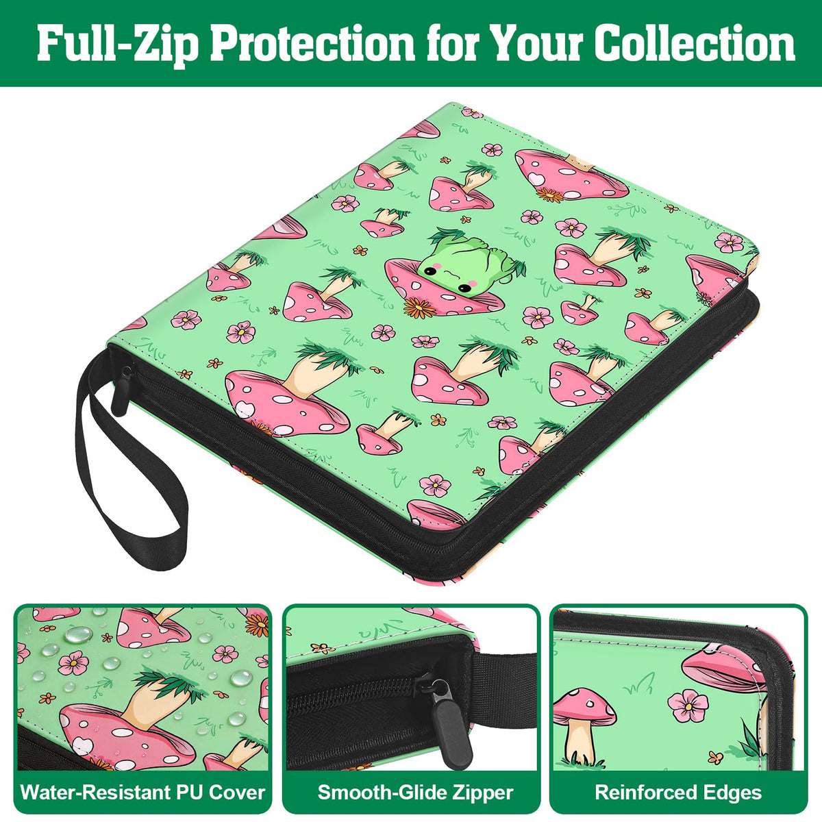 UGYAZX full-zip protection guards cards against dust and splashes.