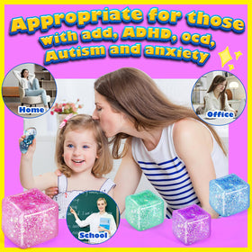 UGYWI Squishy cube 2.16 inch size supports comfortable grip.