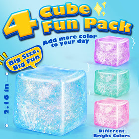 UGYWI Squishy cube dreamy gold powder inside enhances sensory satisfaction.