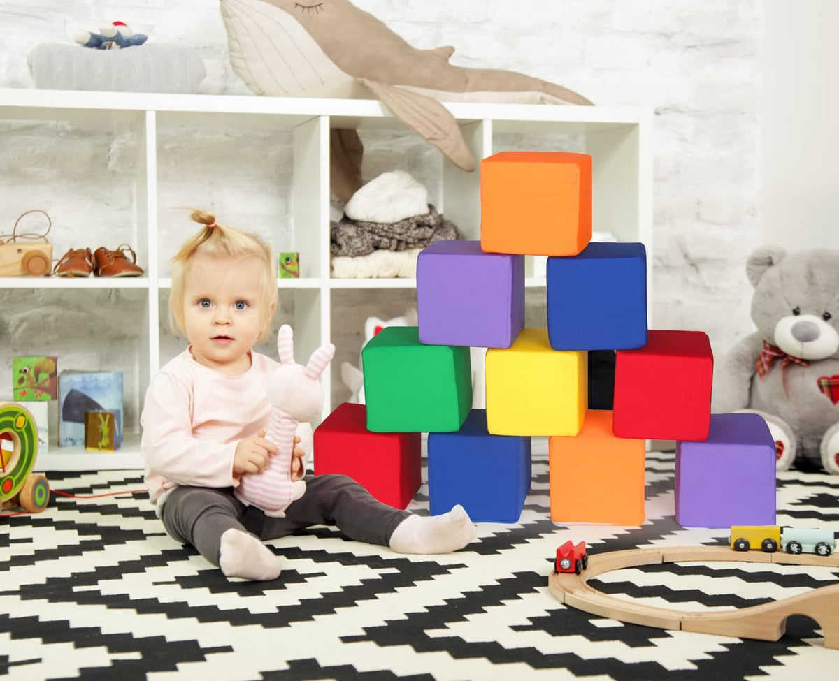 UHAPPYEE color blocks support imaginative building and safe throwing play