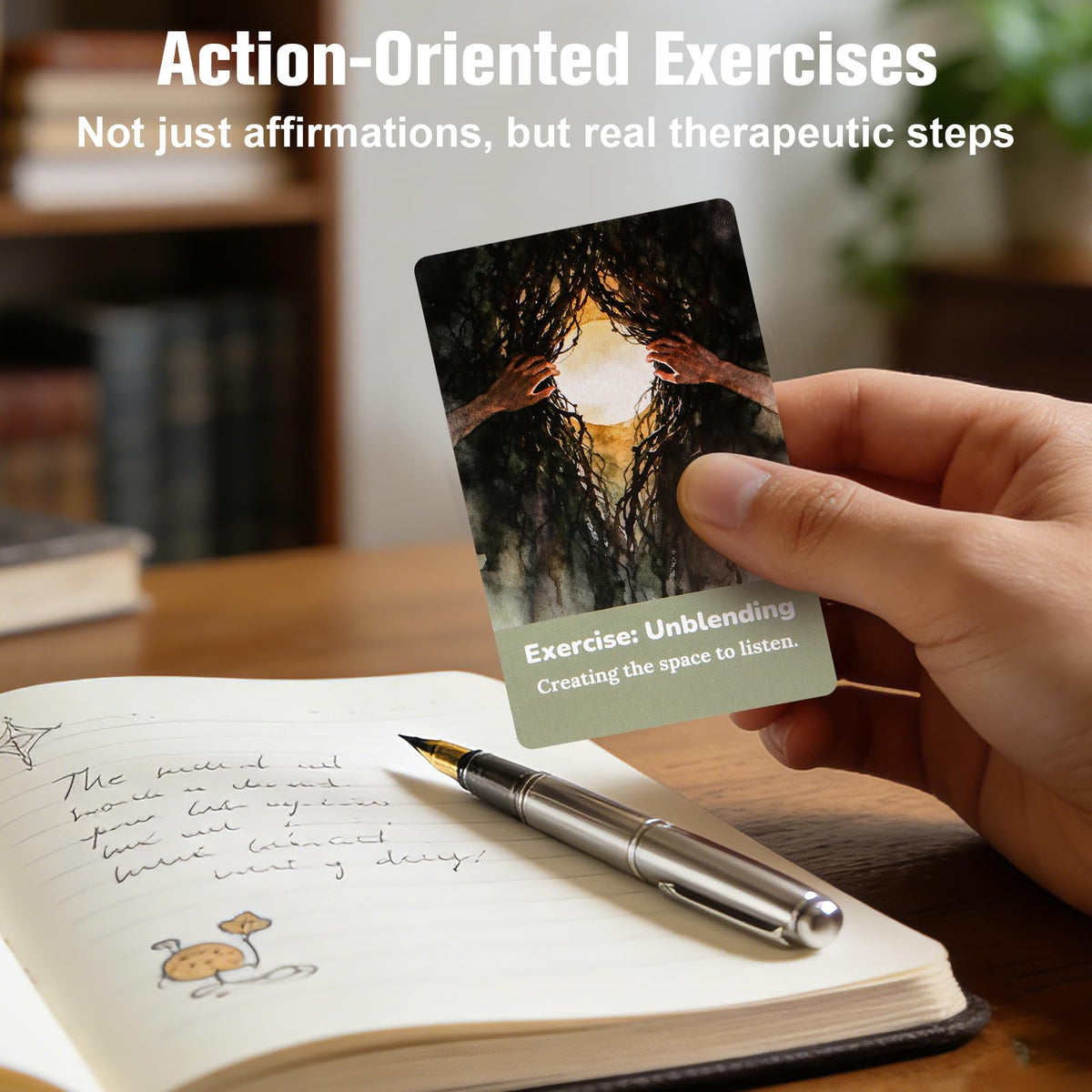 Portable pocket sized IFS Deck fits in hand for on the go practice