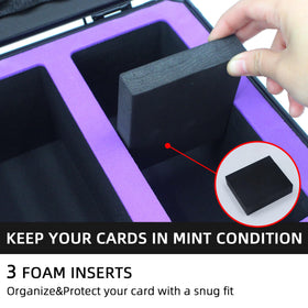 UHZBTEC graded card storage box foam stop blocks for adjustable storage