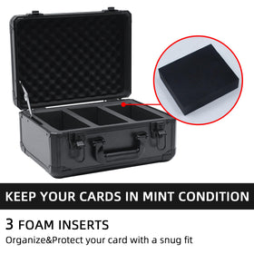 Lid uses wave soft PU foam to cushion cards during transit.