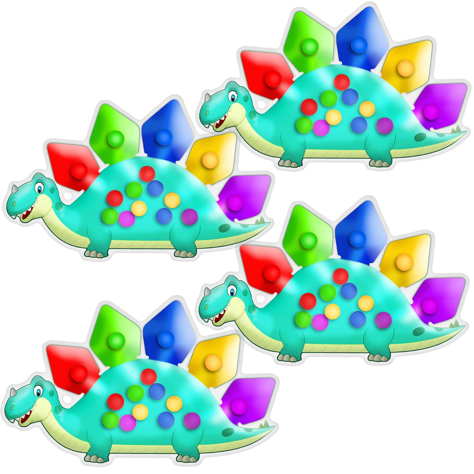 UIIOPJIOM dinosaur color-sorting beads for color recognition and fine motor play.