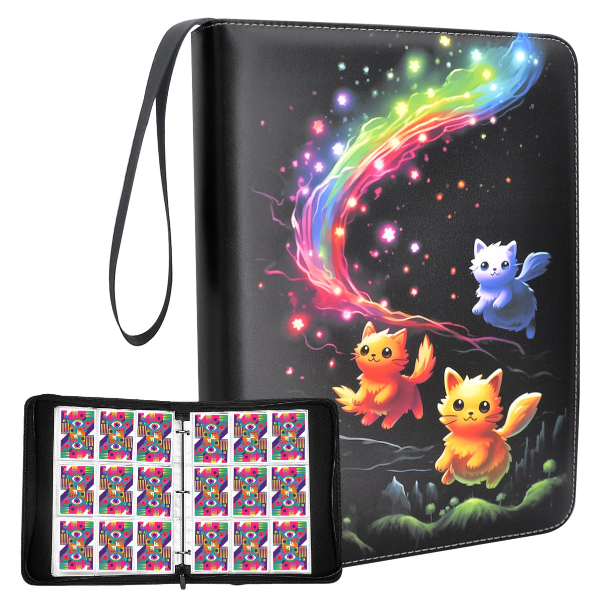 uimomn card binder front cover with durable PU material for on-the-go protection