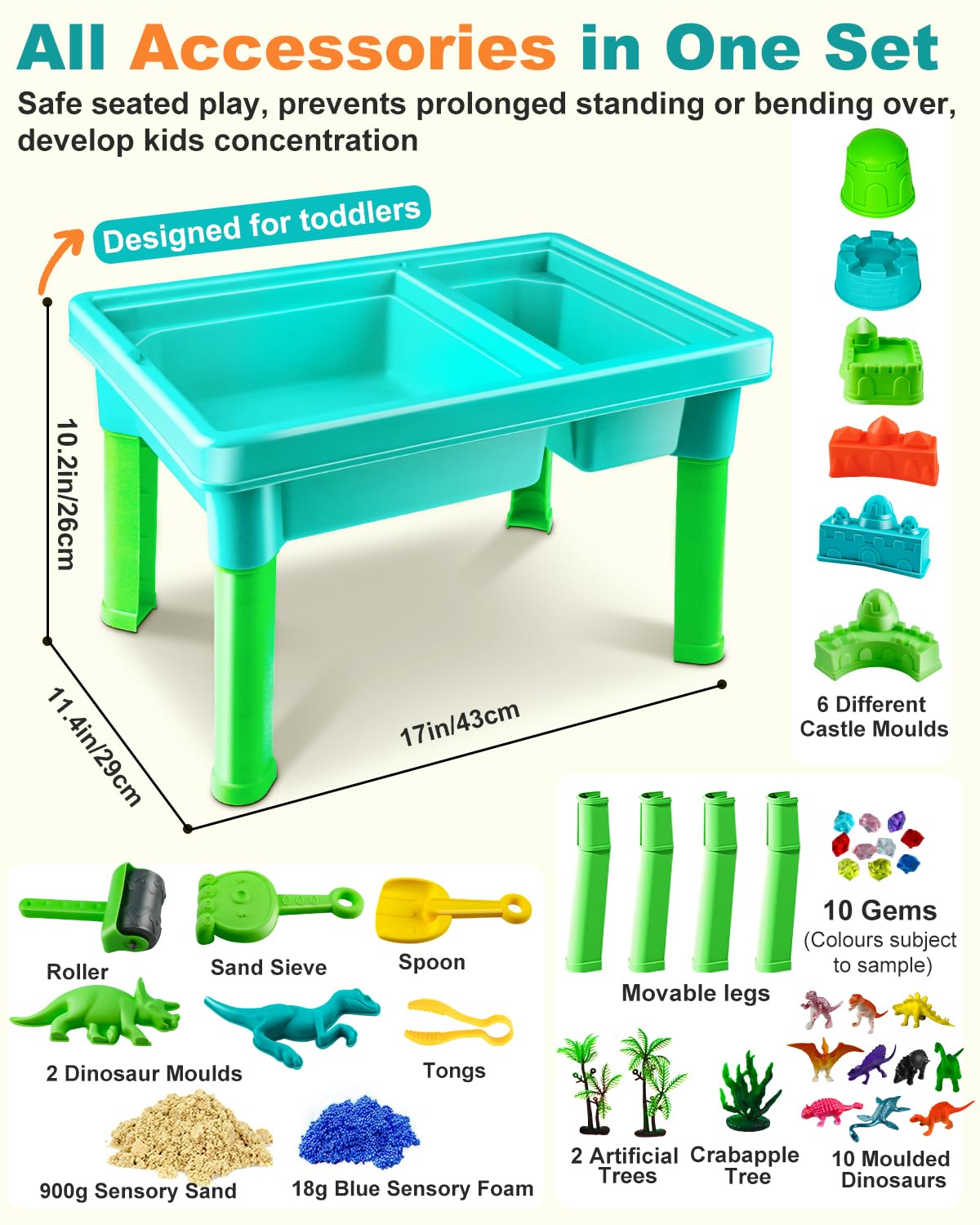 Uiopy Dinosaur Ocean Molds spark imaginative storytelling during creative play.