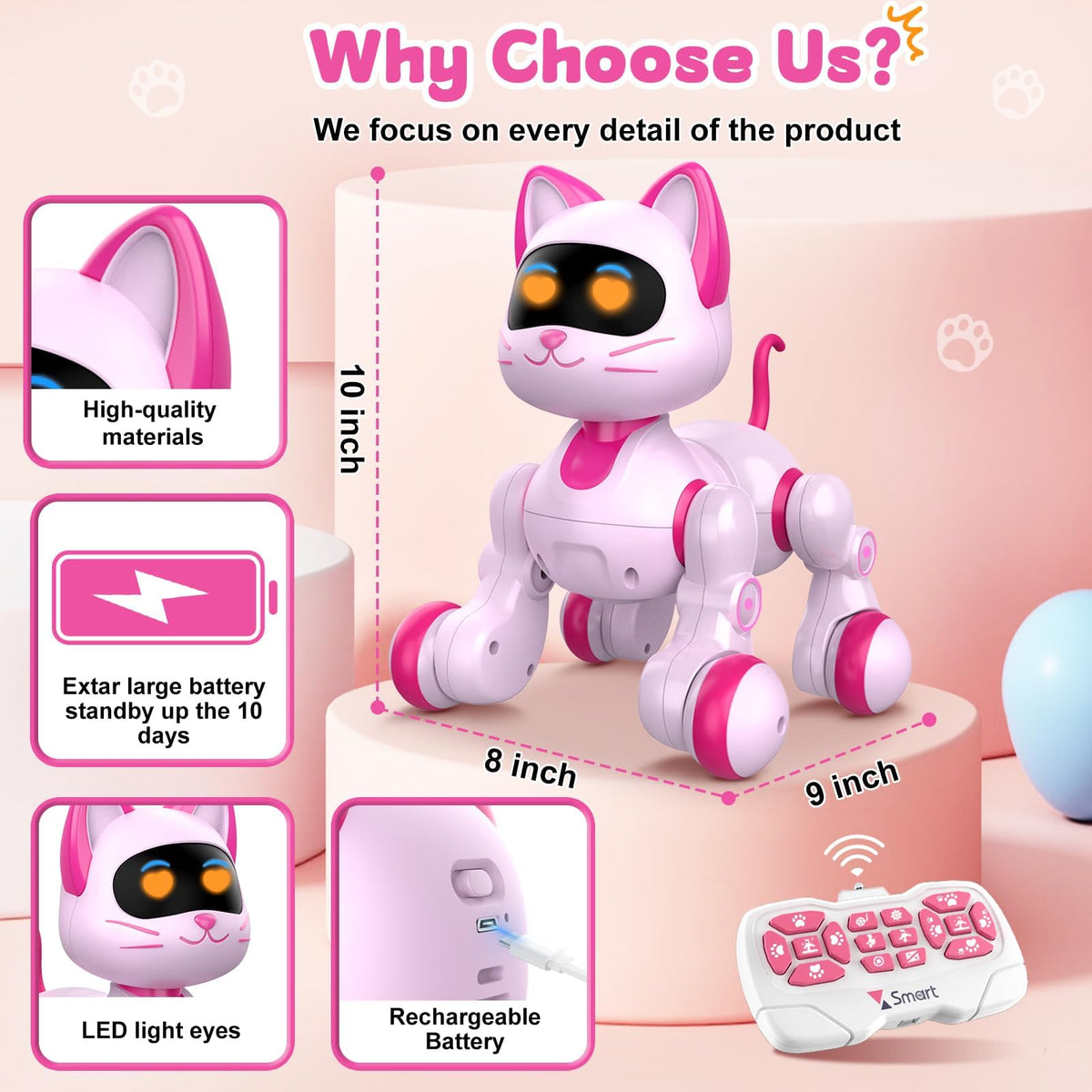 Uiopy usb-rechargeable battery keeps playtime continuous and mess-free