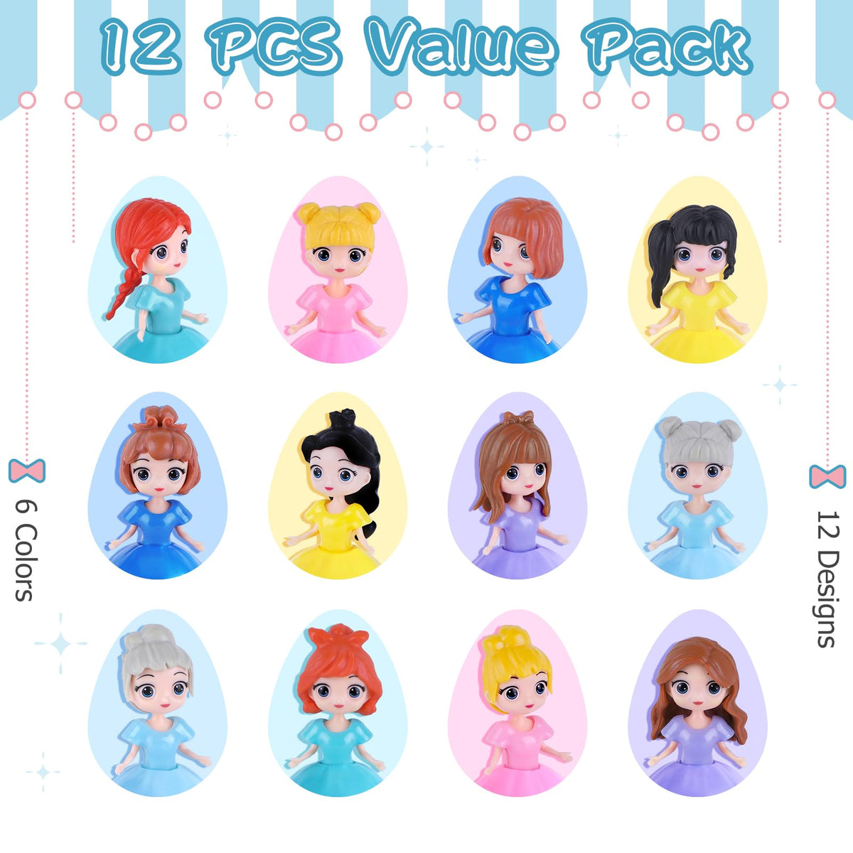 Uiseba princess mix-and-match outfits on removable dresses and hair