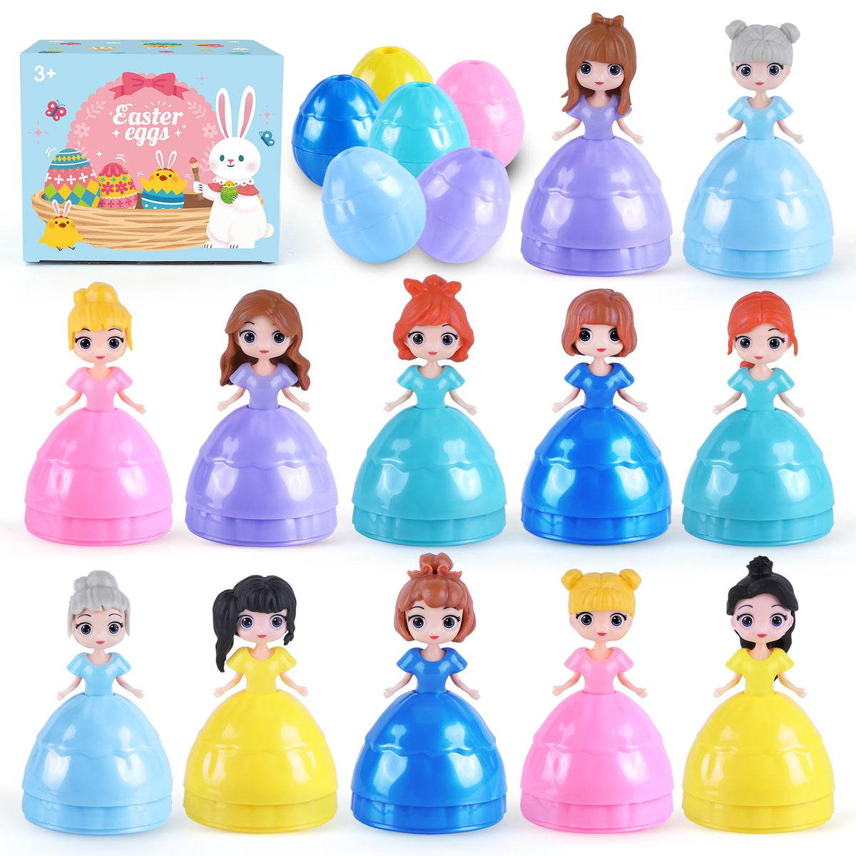 Uiseba princess prefilled Easter eggs ready for kids' Easter hunts