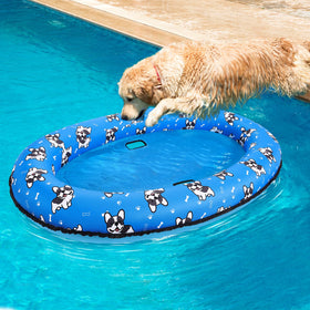 UJG 55x35 folded storage shows compact, portable pool float for travel.