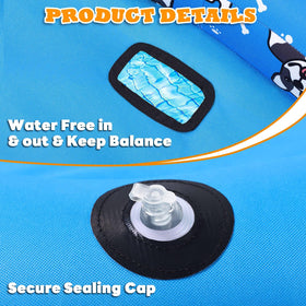 UJG dog pool float paw-proof cover detail promotes long-lasting durability.