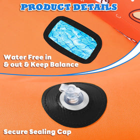 UJG dog float claw-resistant close-up; durable outer fabric