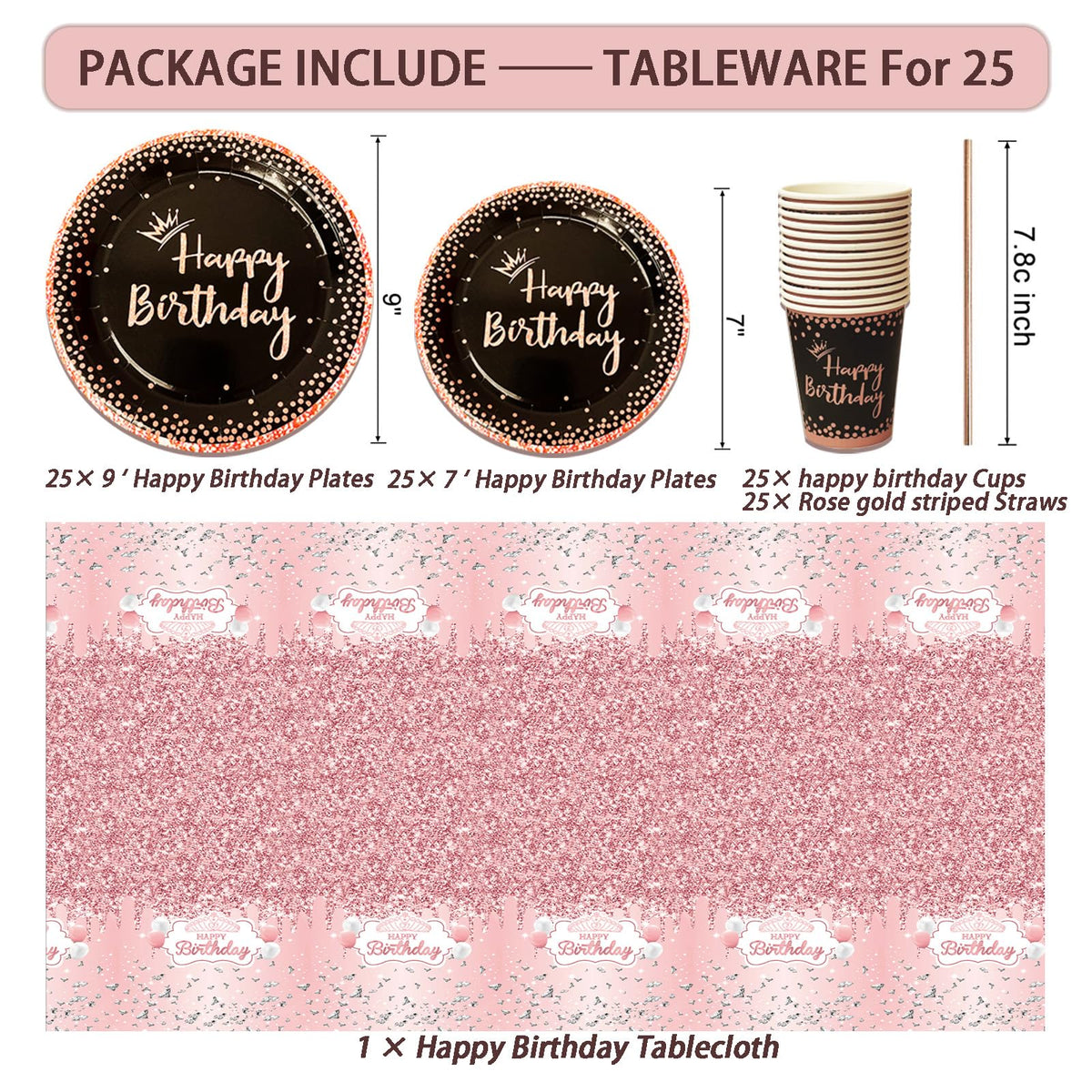UJoyant rose gold cake topper brightens the birthday cake moment