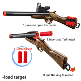 Ukola mini pistol play gun provides light-weight, safe foam bullets for junior shooters.