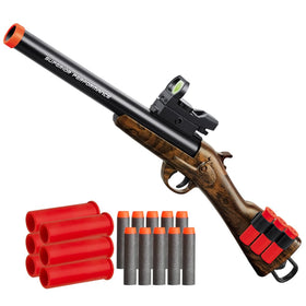 Ukola safe toy double barrel gun with foam blaster for safe, imaginative play.