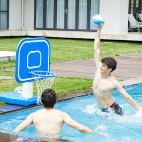 Uladis blue 7-inch pool basketball for an authentic water hoops experience