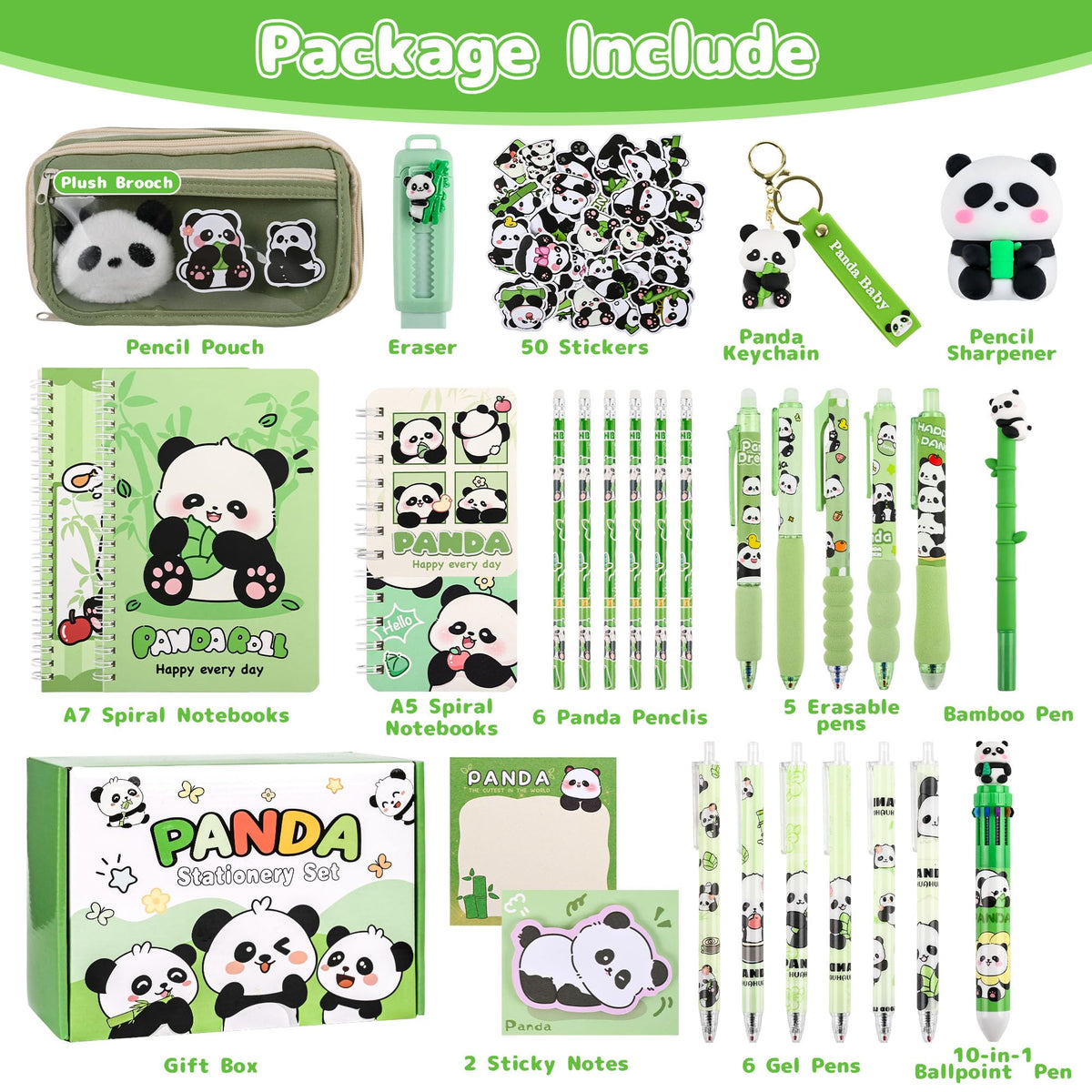 Ulema panda pencils, smooth writing for class or doodling