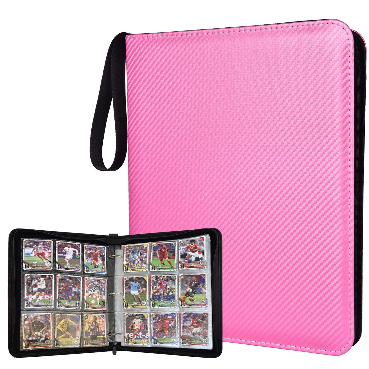 ULLTOON portable 9-pocket binder front cover for on-the-go cards