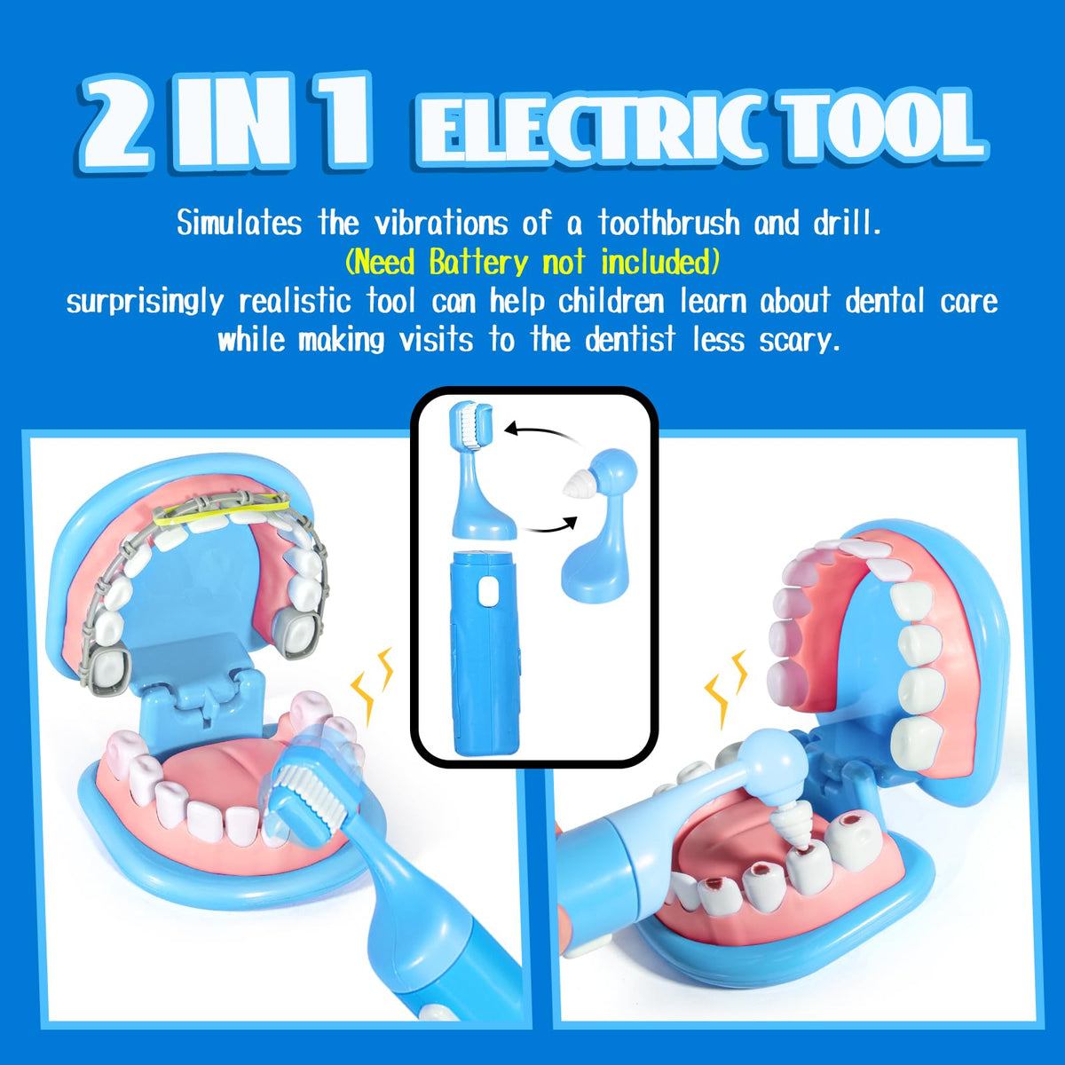ULOVEME vibrating dental drill and brushes add realism to role play scenarios.