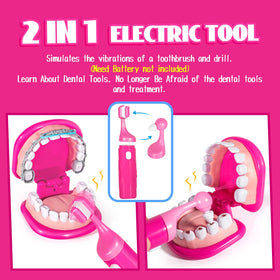 ULOveme Pink Light-Up Mirror adds realism to dental checkups during playtime
