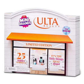 Mini replicas displayed on included vanity for chic beauty collection