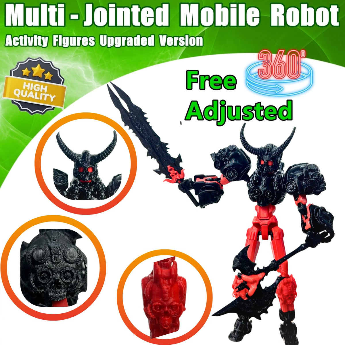 ULTHOOL Titan 13 action figure color variants for personalized styling.