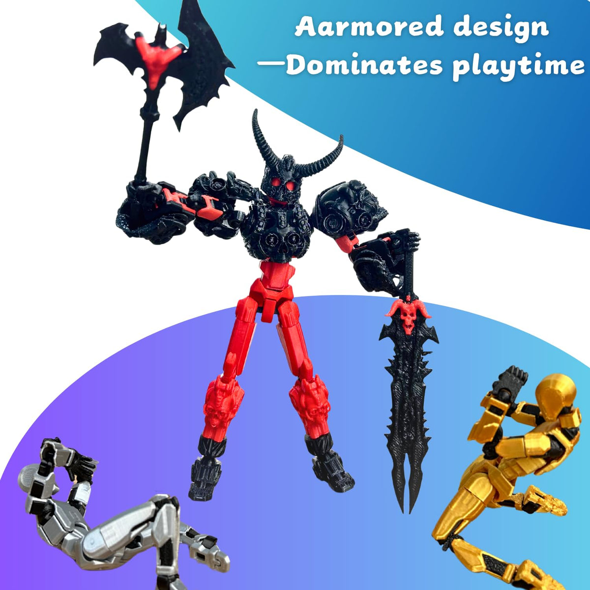 ULTHOOL Titan 13 action figure flexible joints for varied action sequences.