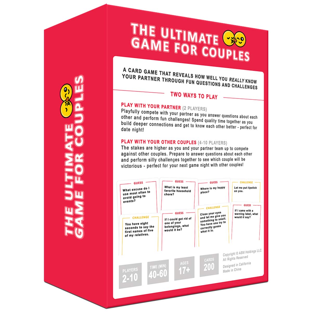 The Ultimate Game for Couples packaging open box inviting immediate playing