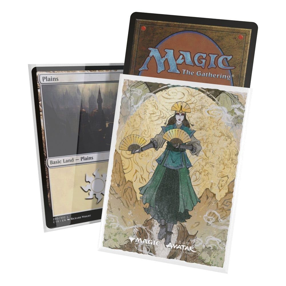 Ultimate Guard Art Sleeves with Avatar Kyoshi back print for durable card protection.