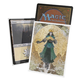 Ultimate Guard Art Sleeves with Avatar Kyoshi back print for durable card protection.