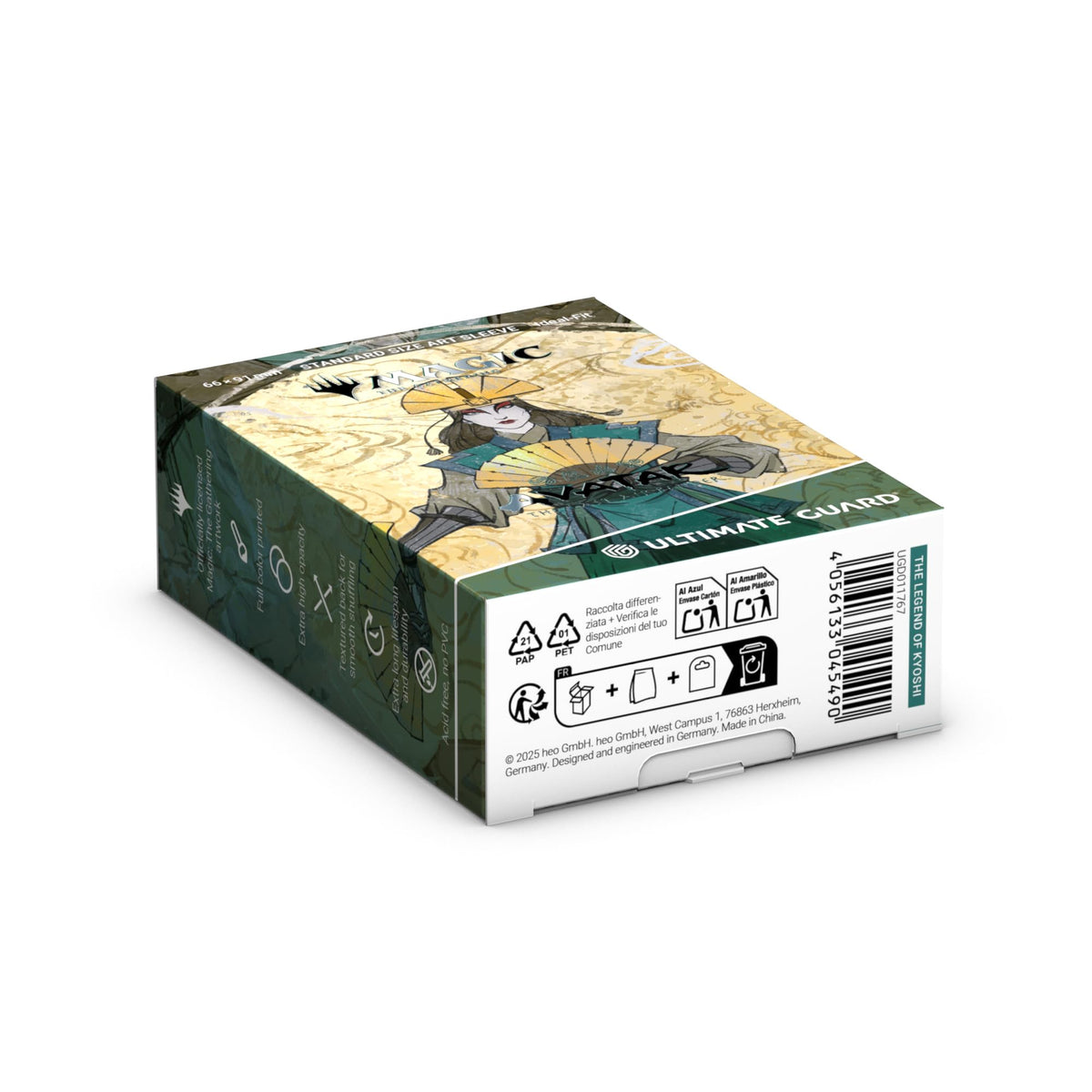 Ultimate Guard Avatar Kyoshi Art Sleeves textured back enhances shuffle feel and longevity.