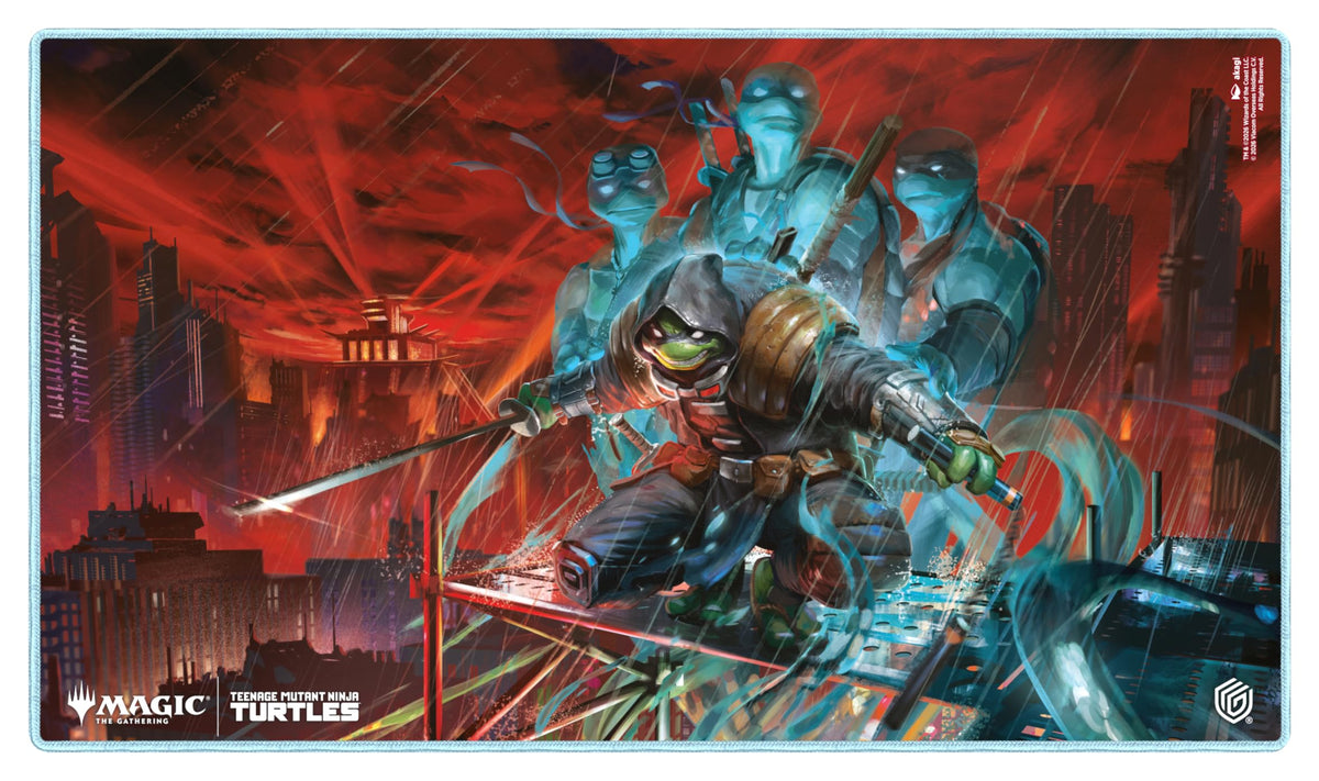 Ultimate Guard TMNT Last Ronin artwork close-up showcases vibrant colors