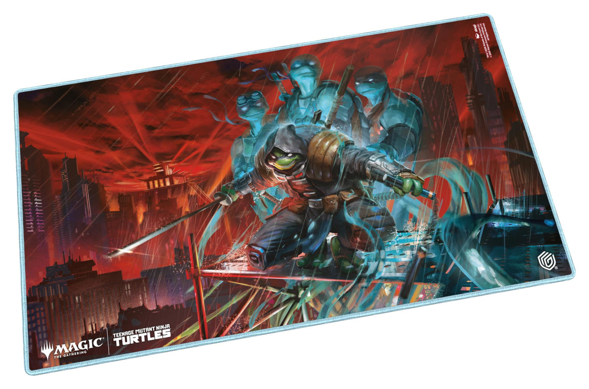 Ultimate Guard TMNT Last Ronin playmat front view for immersive gameplay