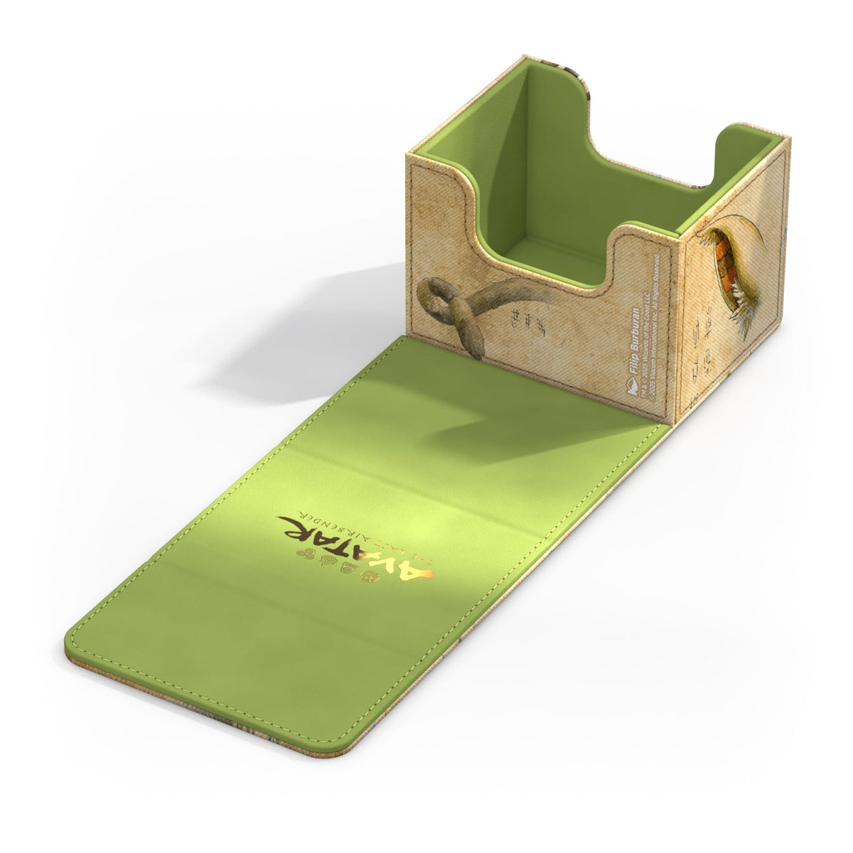 Card fit demonstration shows 120 single-sleeved cards inside Sidewinder.