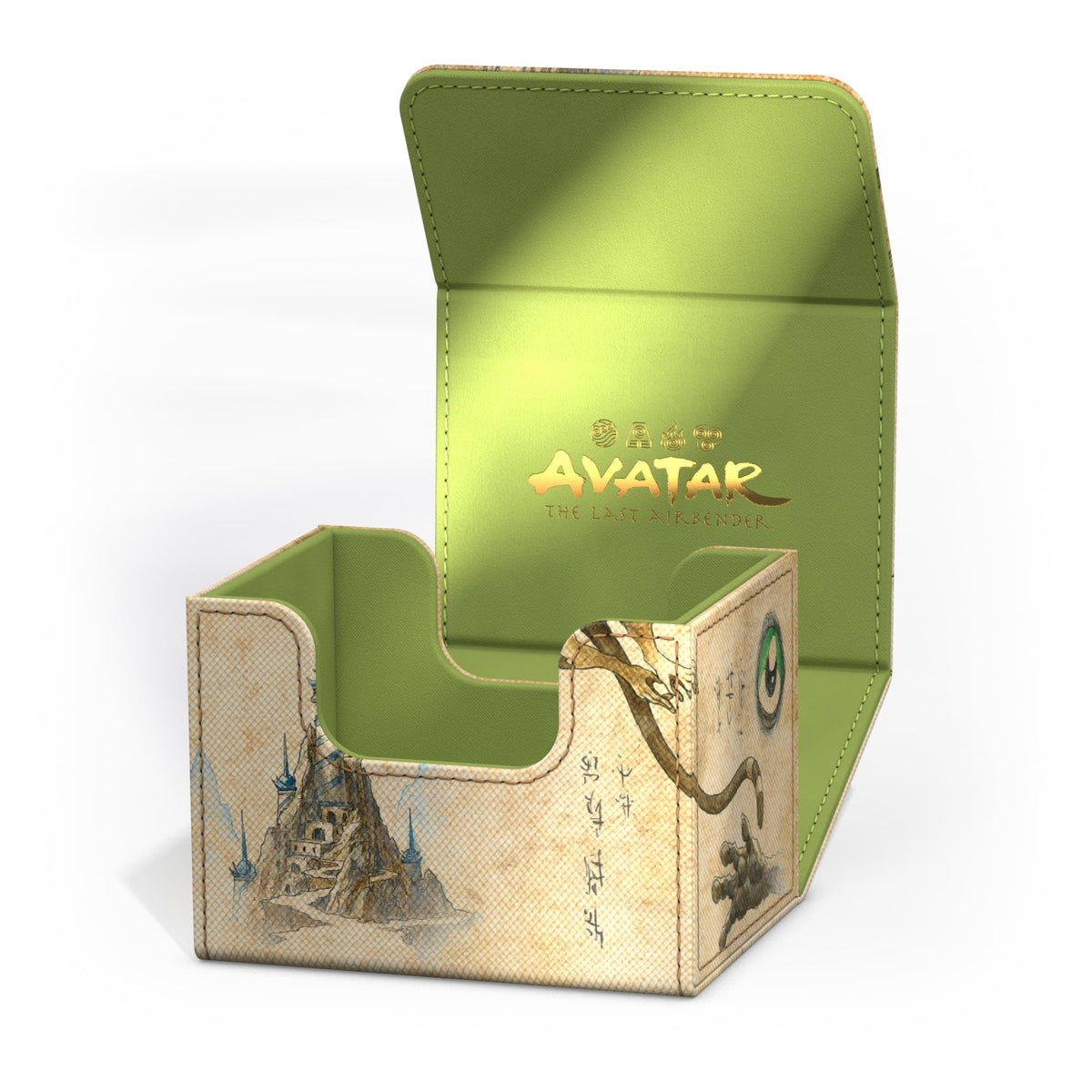 Card fit demonstration shows 100 double-sleeved cards in Ultimate Guard Sleeves.