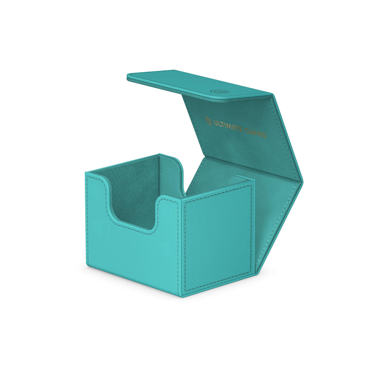 Ultimate Guard Sidewinder Lagoon magnetic closure keeps cards secure during transport.