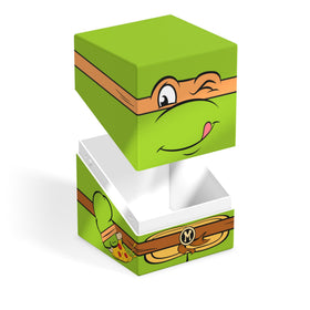 Ultimate Guard Squaroes Boulder 100+ Michelangelo capacity supports up to 100 double-sleeved cards.