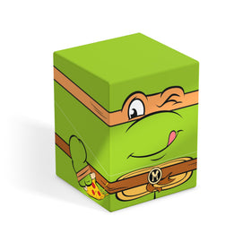 Ultimate Guard Squaroes Boulder 100+ Michelangelo front view with secure closure for safe card storage.